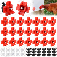 15/20/30 Pack Horizontal Chicken Nipples Waterer Automatic Poultry Nipples Horizontal Side Mount Chicken Drinkers for Quail Duck