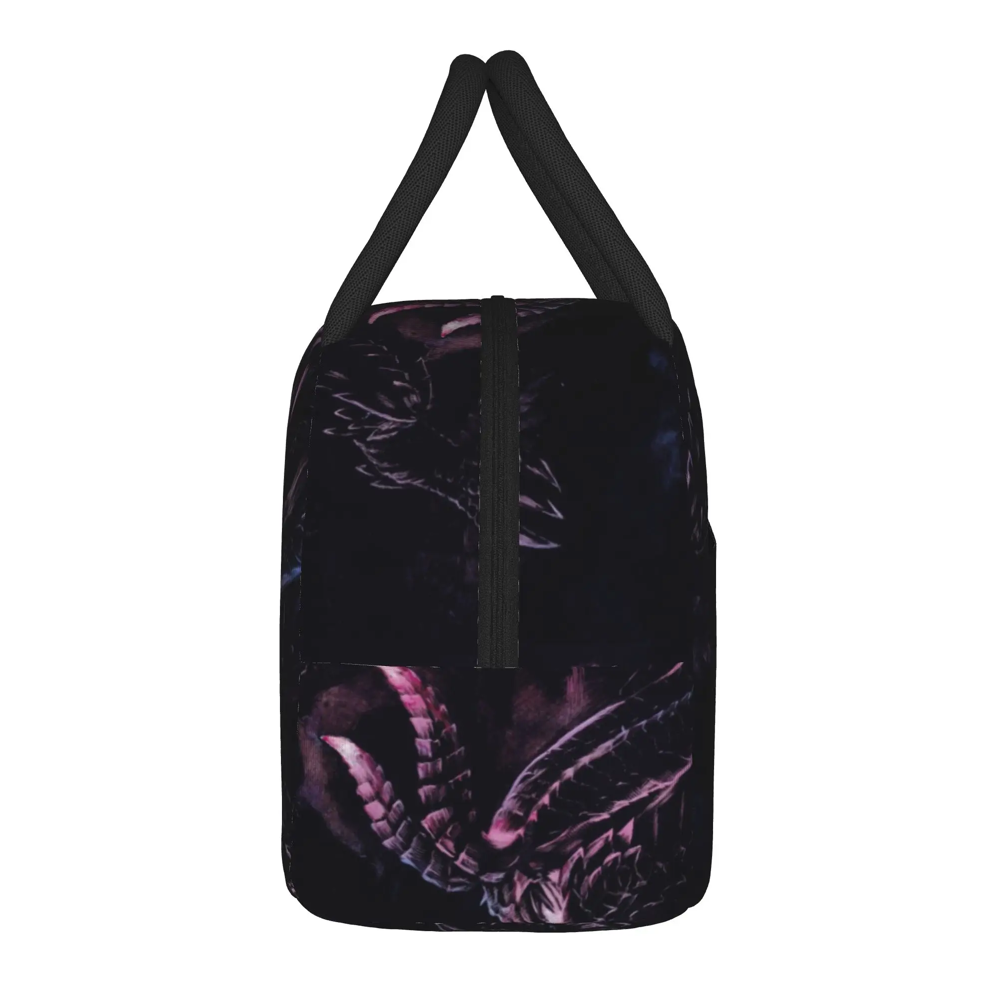 Gore Magala Insulated Lunch Bag Large Monster Hunter World Game Kanji Wyvern Dragon MHW Cooler Bag Lunch Box Tote Bento Pouch