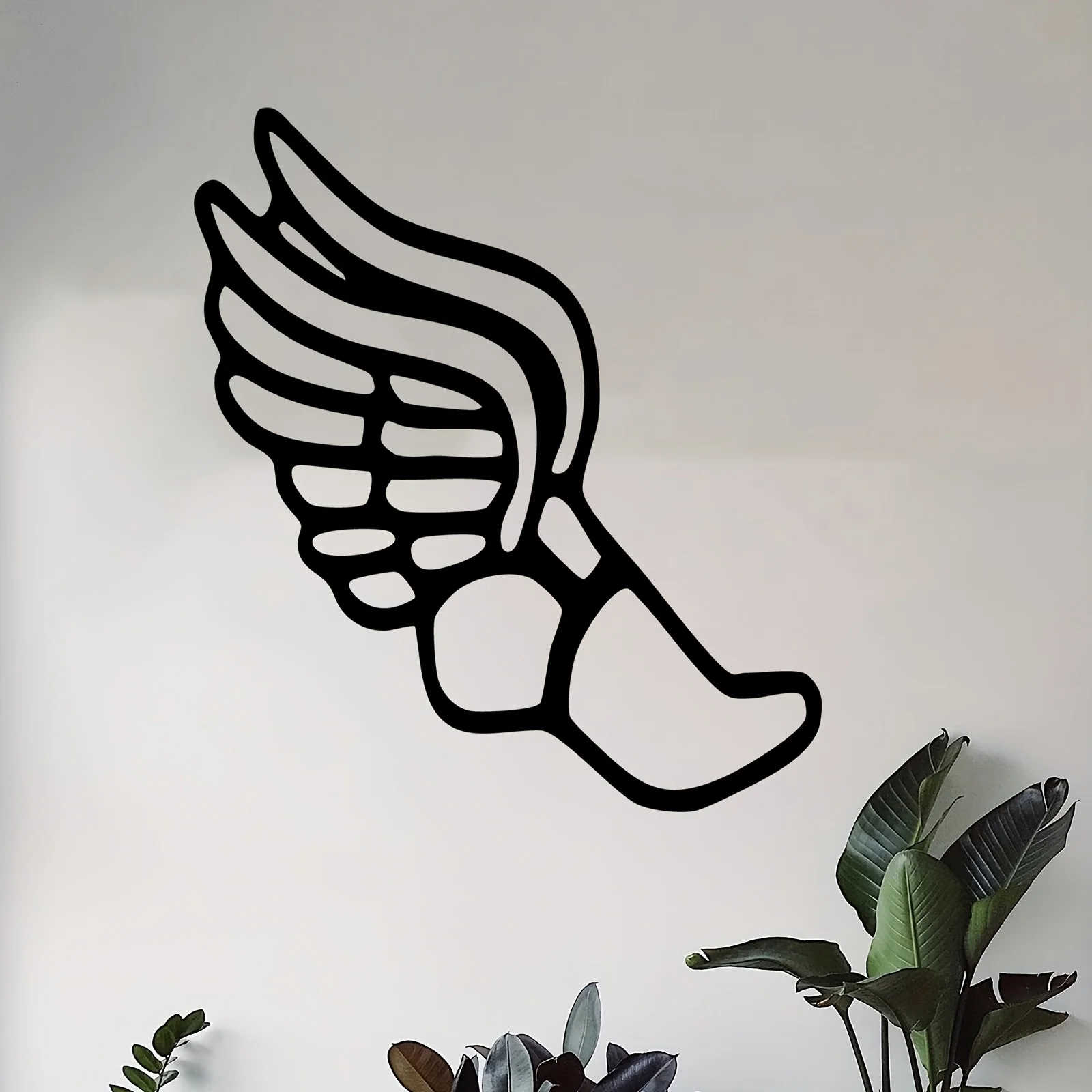 `Angel Wing Metal Wall Art,Rust‑Resistant Elegant Sculpture,Christmas Valentine's Day Gift,Angelic Home Wall Decor Ornament`