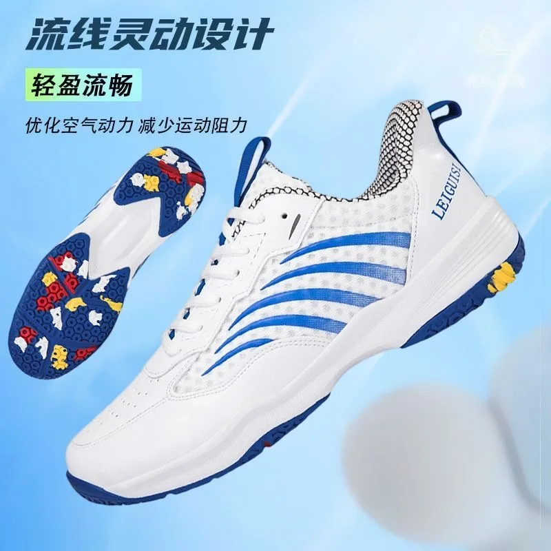 

2025 Hot Badminton Shoes Mens Womens Top Quality Sports Shoes Unisex Hard-Wearing Table Tennis Shoes Couples Size 35-45