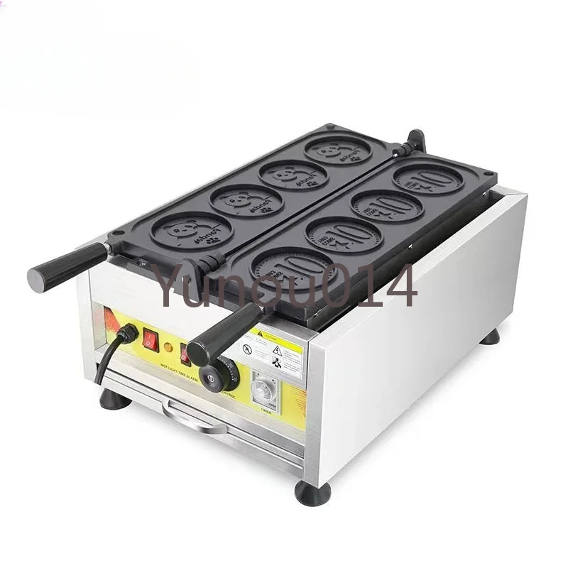 

Electric Cheese Coin Waffle Making Machine, Specie Baking Machine, Hard Currency Waffle Iron Baker Snack Machine, 220V, 110V