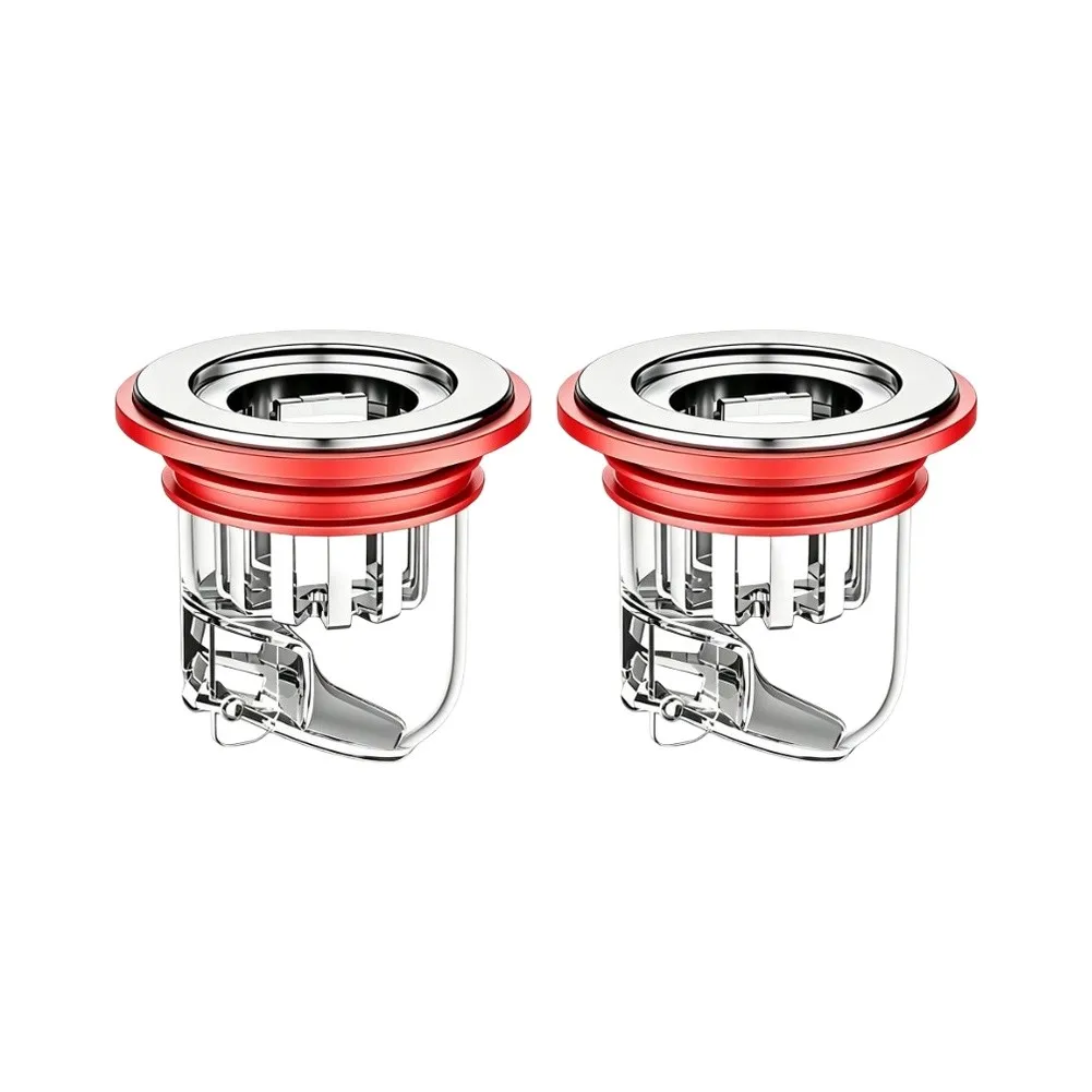 2 Pack Floor Drain Core Quick Insert Smell Drain Core with Red Silicone Sealing Ring for ABS Floor Drains 32mm to 59mm