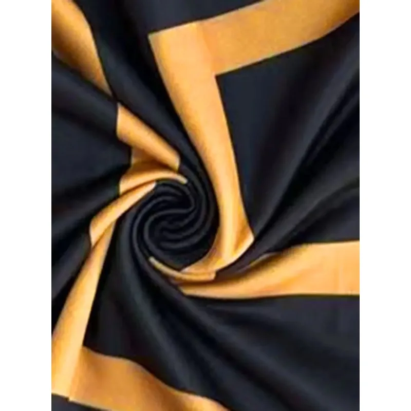 Ärmelloser Farbblock-Overall für Damen, europäisches und amerikanisches Labyrinth, geometrisches Muster, modische, bequeme Pendlerbekleidung