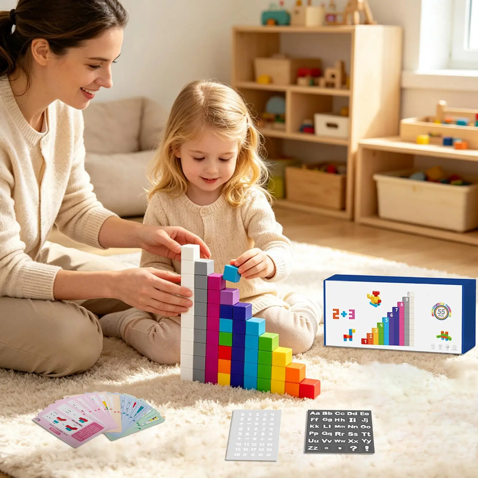 Magnetic Blocks STEM Building Tiles Sensory Stacking Toys