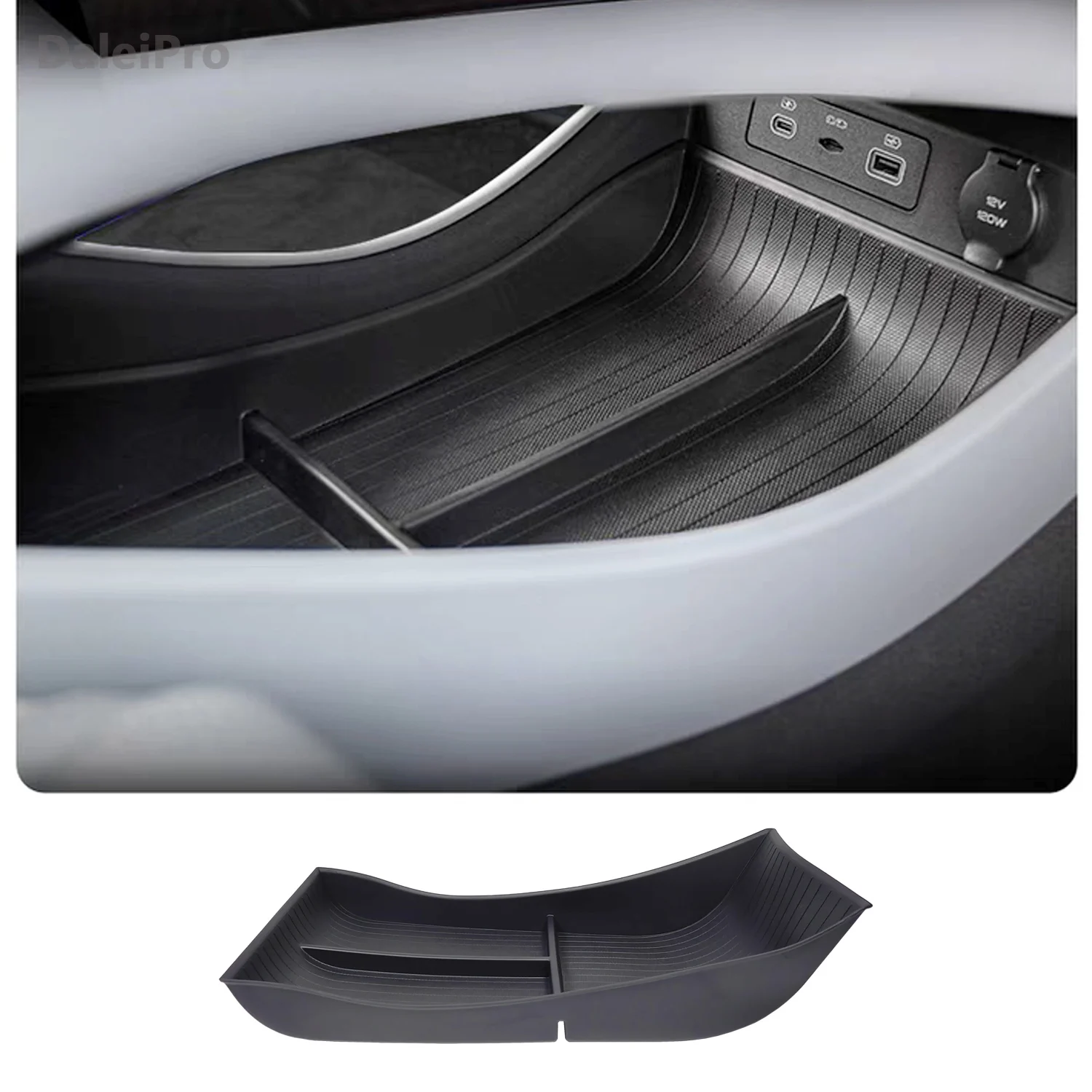 Car Center Console Organizer Tray For BYD Seal 2023 2024 Atto 4 EV Layered Storage Box Armrest Organizer Box TPE Car Accessories - Image 3