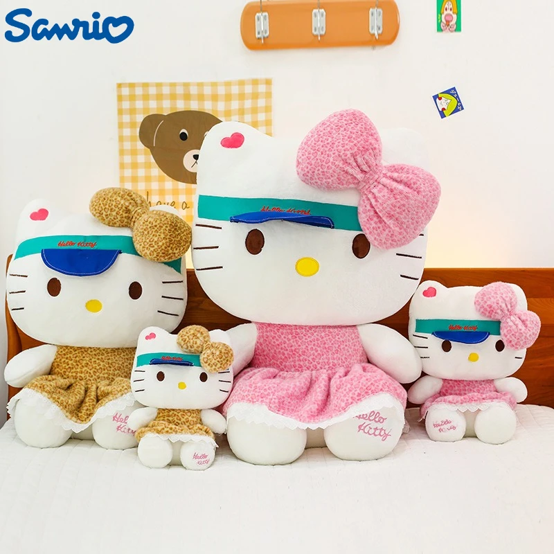30/45/60CM Big Size Hello Kitty Knuffels Sanrio Peluche Cartoon Anime Pluche Kawaii Fornament Comfortabele zachte Pop Speelgoed Geschenken