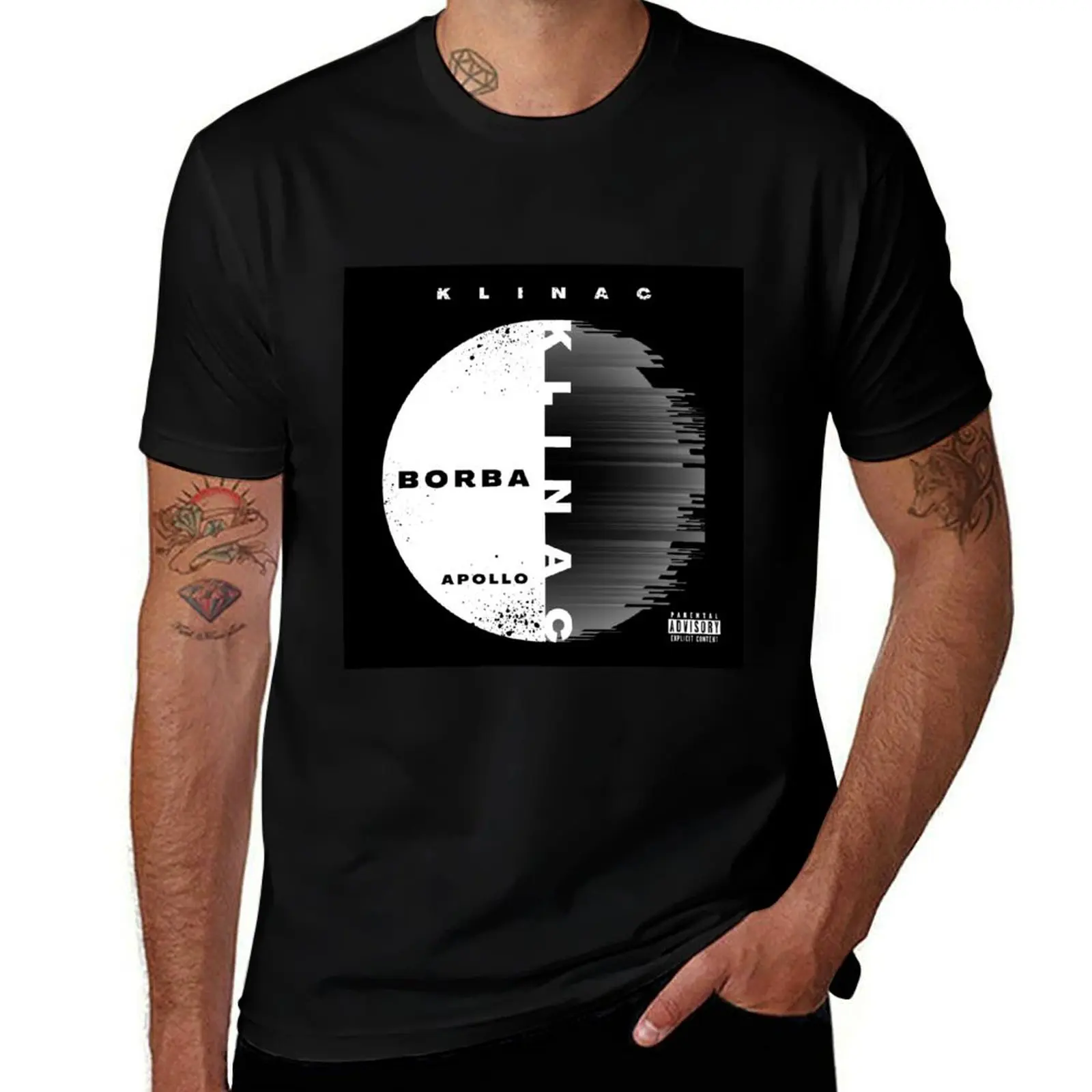 Shredded Black And White Art Rap Album Cover T-Shirt Plus Size Lightweight Tee Shirt T-Shirt
