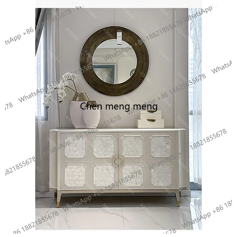 

Американский легкий роскошный буфет для столовой, декоративный шкаф для гостиной, современный шкаф-тумба из массива дерева для прихожей