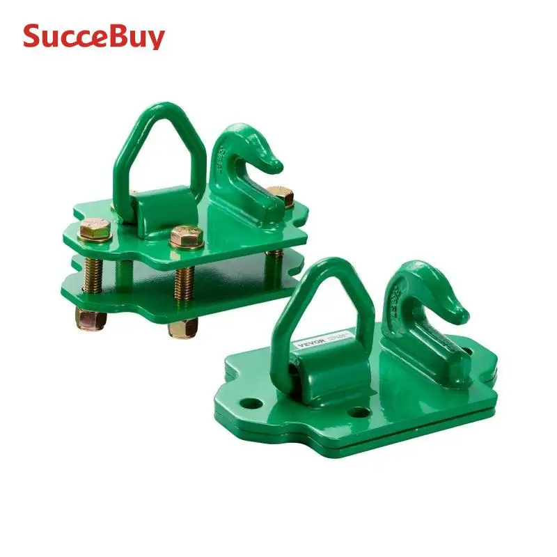 

SucceBuy 2 Pack 3/8" Tractor Bucket Hooks 12000/15000lbs Bolt-On Grab Hook with Tie Down Ring for Tractor Bucket RV UTV Truck