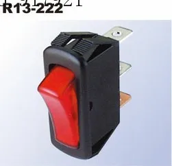 [ZOB] R13-222 2PIN 3PIN 2POTS  Rocker Switch Rocker Switch recent industry  Taiwan SCI key switch  --50PCS/LOT