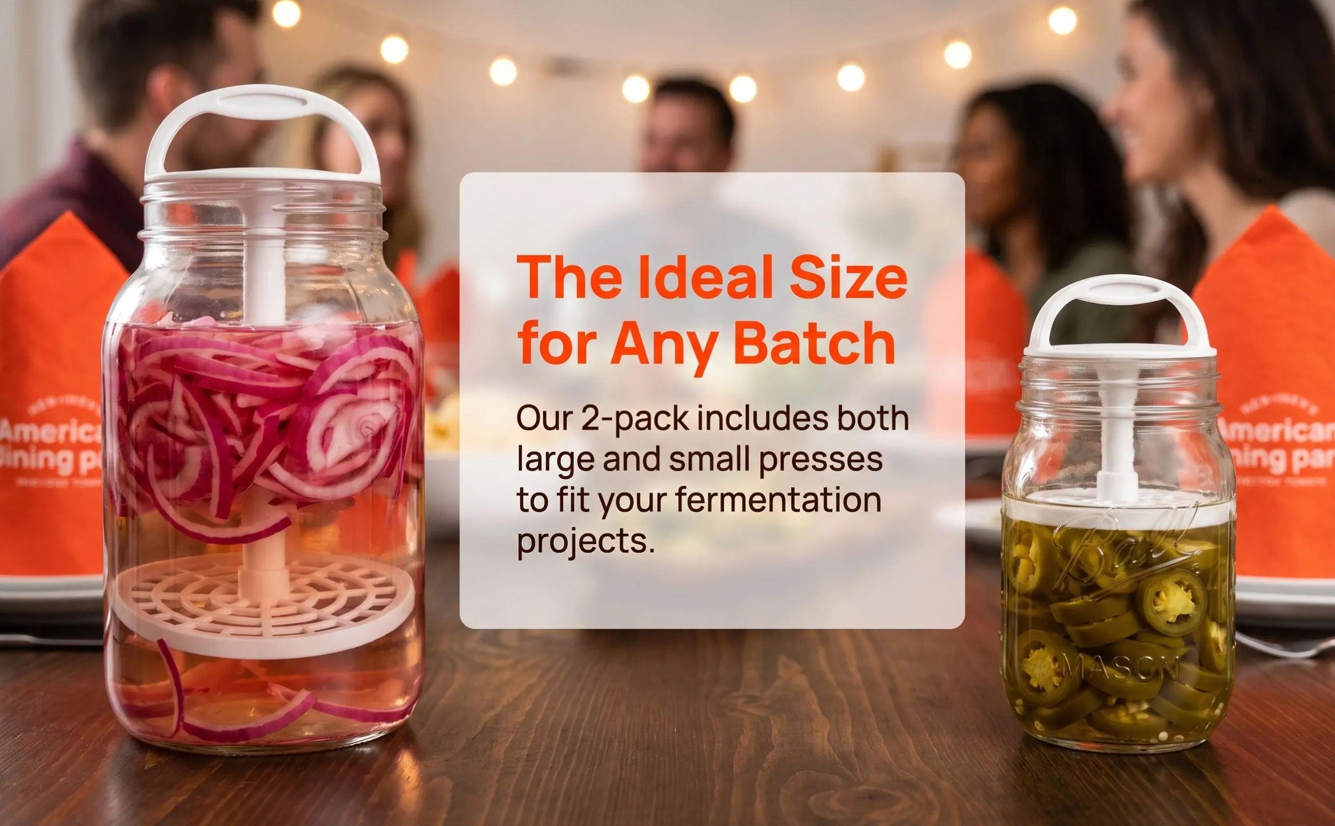 2Pcs Fermentation Jar Press Tool Pickled Vegetable Plastic Press Plate for Jar Pickle Fixer Kitchen Fermenting Supplies