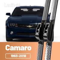2 uds limpiaparabrisas delantero limpiaparabrisas de fibra de carbono para Chevrolet Camaro 1993-2018 1994 2009 2010 2011 2015 2016