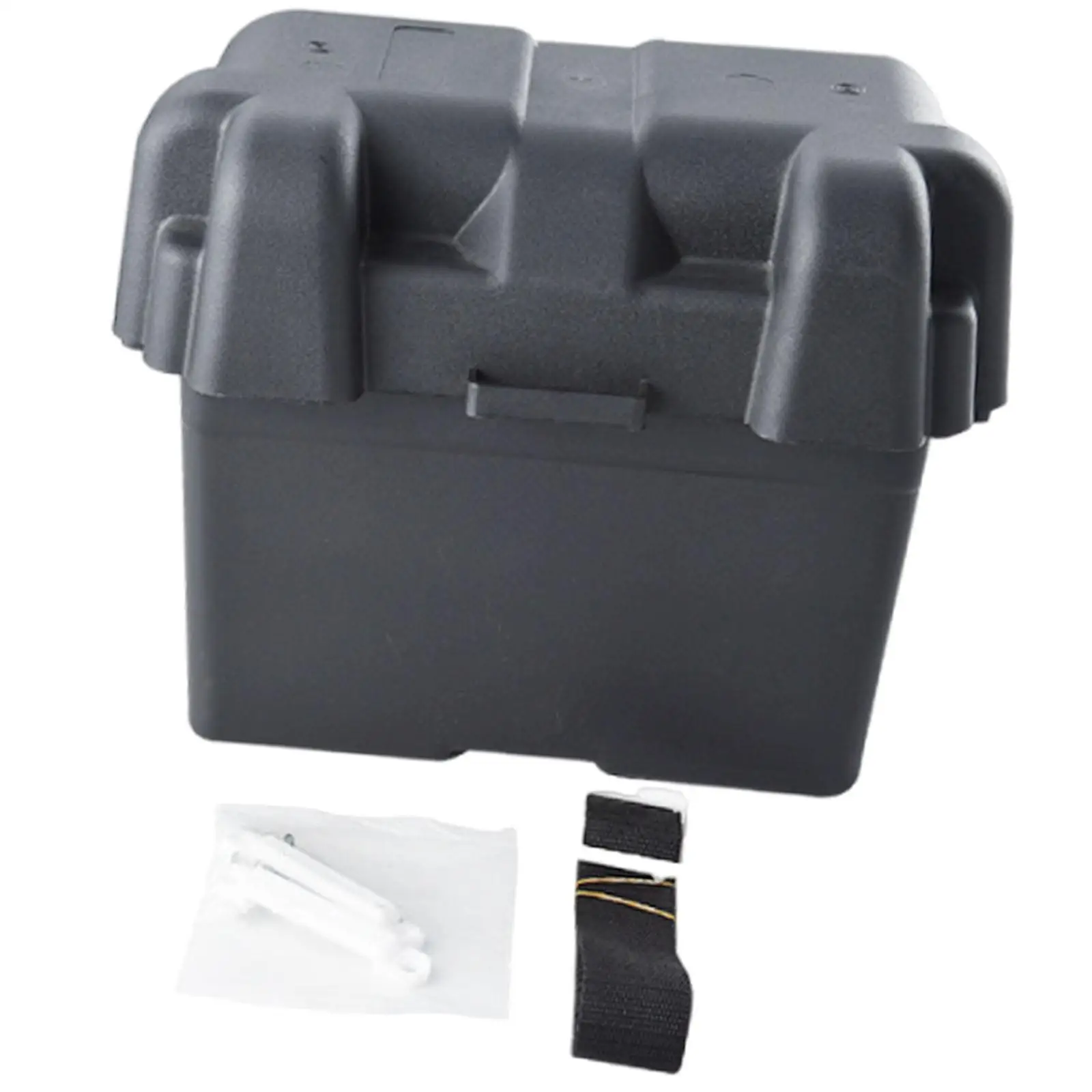 

Portable Multifunctional Battery Storage Container PP Material Secure Buckle for Car Marine RV Travel Use