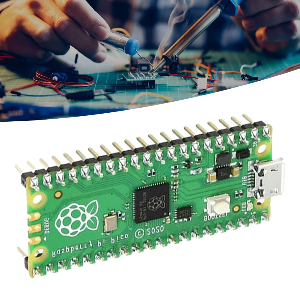 Для Raspberry Pi Pico RP2040 Стартовый комплект PIR-датчика Полный стартовый набор 9G Сервопривод для Raspberry Pi начинающих и инженеров программного обеспечения