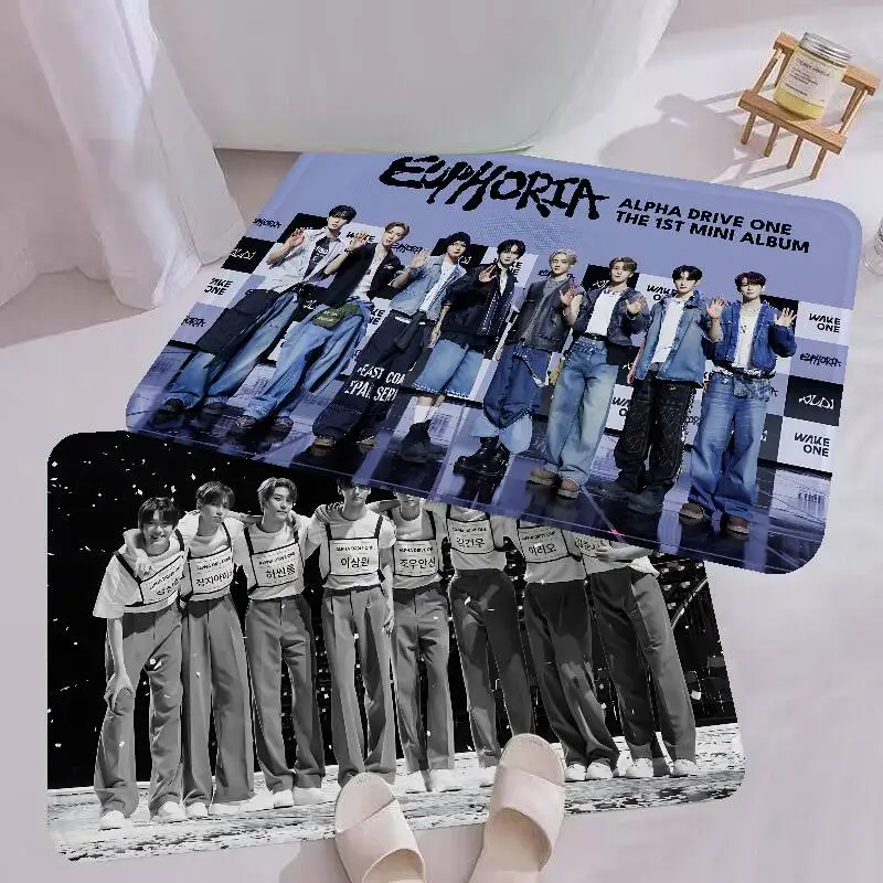 Kpop Group A-Alpha D-Drive O-One Floor Mat Rectangle Anti-slip Home Soft Badmat Front Door Indoor Outdoor Mat Welcome Doormat