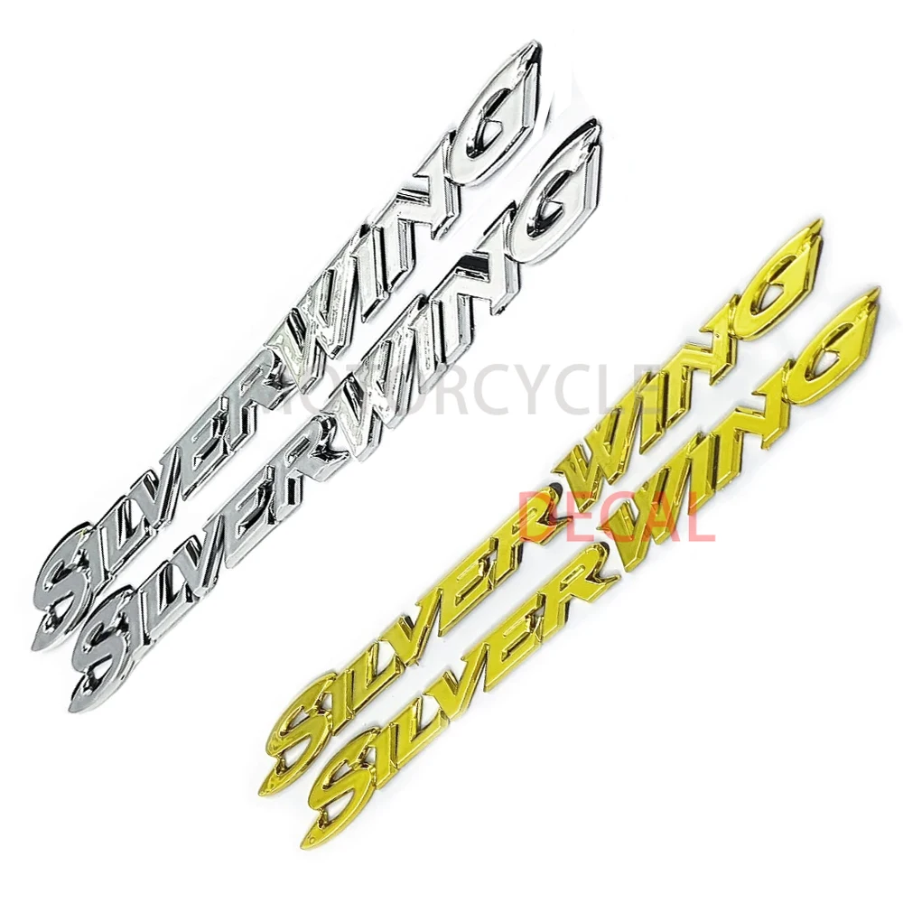 For Honda Silver Wing GT 250 400 600 GT400 Motorcycle 3D Chrome/Gold Plastic Fuel Tank Protector Decals Body Tail Sides Stickers