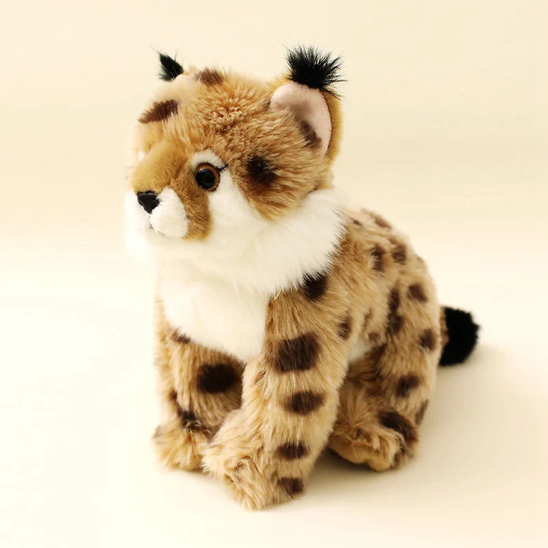 25 cm Levensechte Felidae Lynx Knuffel Wildlife Lynx Pop Knuffel Fotografie Props Dierentuin Souvenirs Wildlife Liefhebber Verzamelen