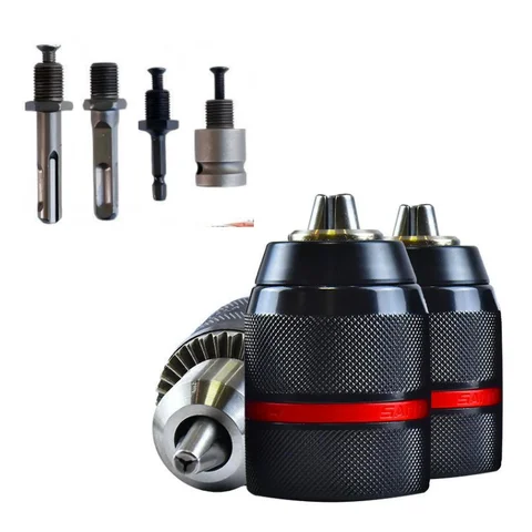 금속 헤비 듀티 1/2-20UNF 10mm 13mm 열쇠가없는 드릴 척 육각 섕크/SDS/소켓 사각형 암 어댑터 하드웨어 도구 손 도구