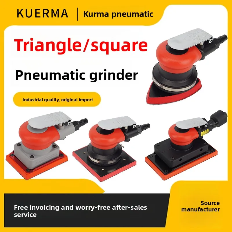 Special-Shaped Pneumatic Grinder, Dry Grinder, Vibrating Air Grinder, Putty Sandpaper Machine, Triangular/Rectangular/Square Shape
