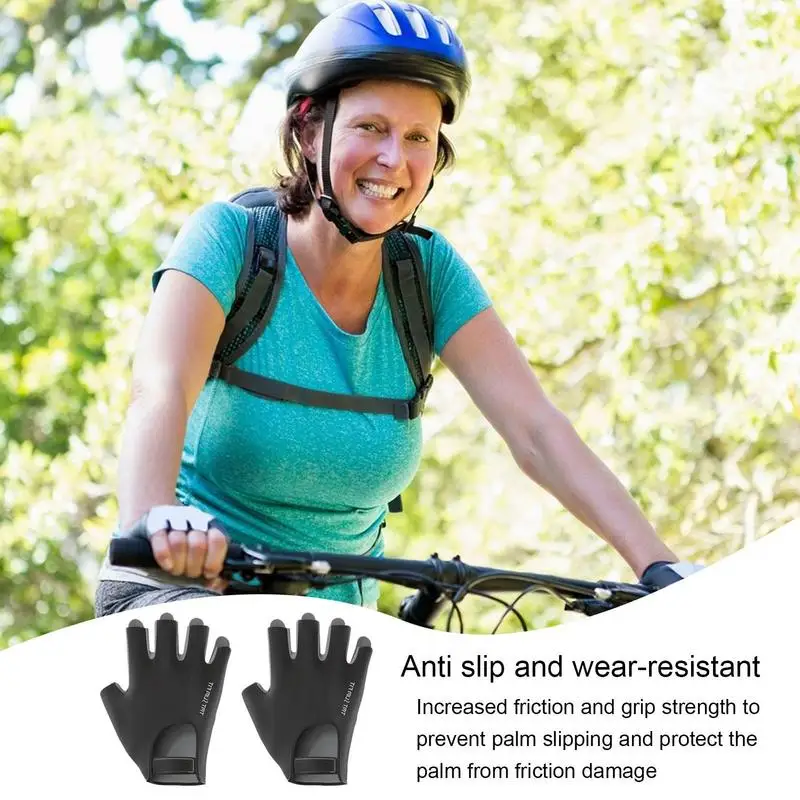 Half Finger Cycling Gloves Half Finger Weight Lifting Mitts Breathable Shock-absorbing Exercise Gloves Motorcycle Gloves