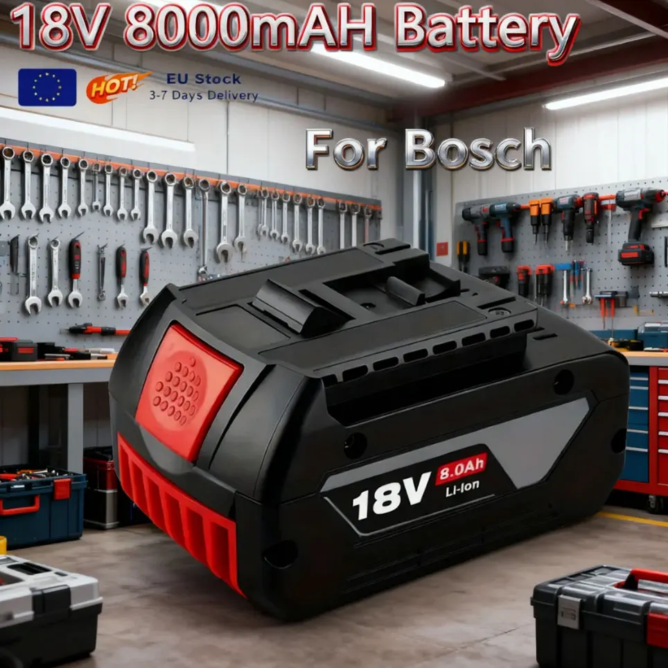 Baterías recargables de 18V para BOSCH 18V Performance 8.0Ah LITHIUM-ION GDS250-Li GSR180-Li GKS185-Li GWS180-Li GSB185-Li