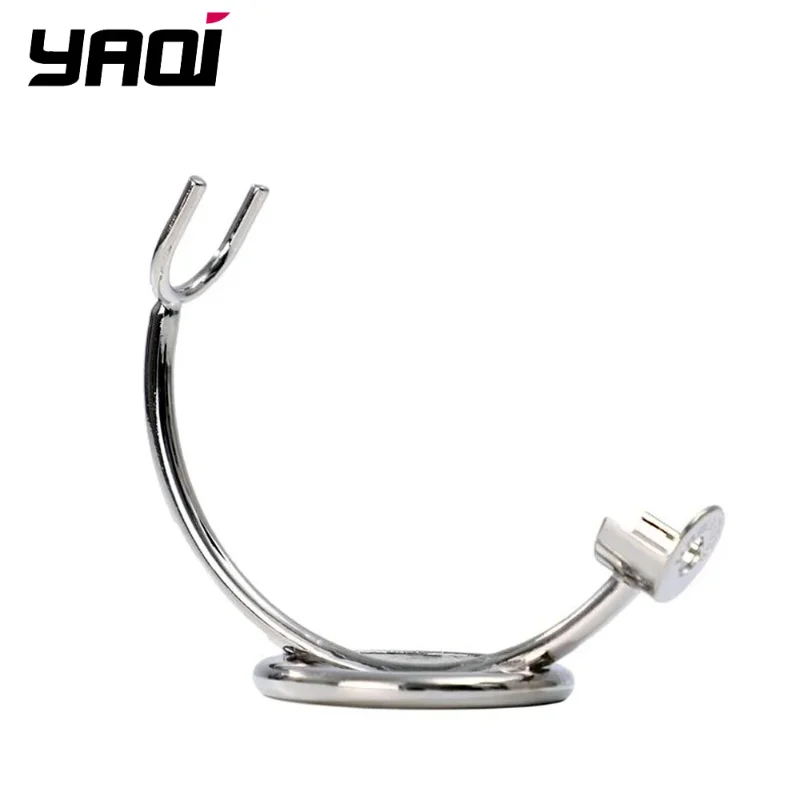 YAQI Safety Razor and Shaving Brush Stand Chrome Plated Metal Stable Base Holder for Men Wet Shaving Bathroom Storage