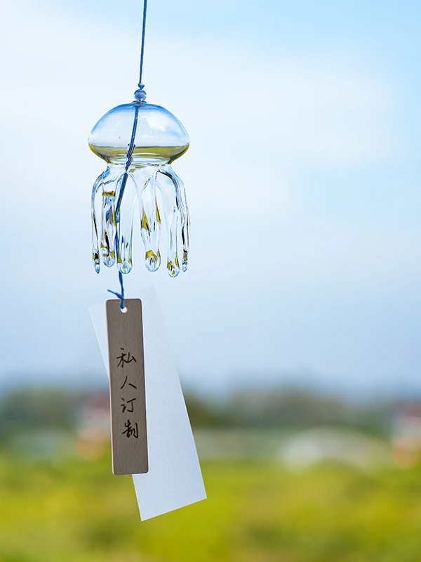 Modern Simple Ocean Bubble Glass Wind Chimes Bedroom Living Room Decorations Balcony Window Side Dry Hanging Ornaments