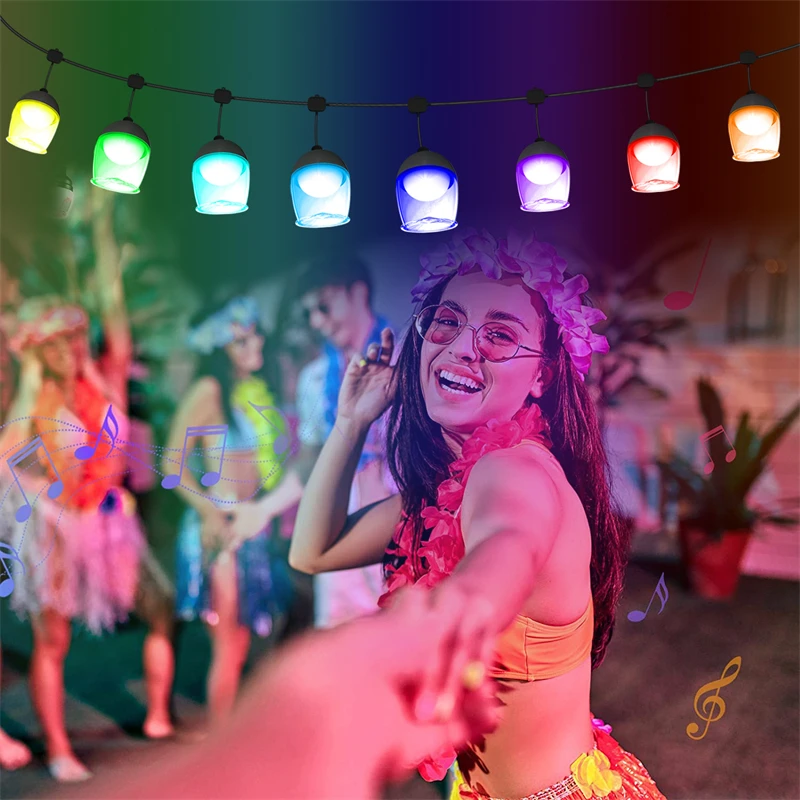 RGBIC Ball Garland Light LED Fairy String Bulb Music Sync Bluetooth APP Control Wifi Tuya Smart Wedding Party Garden LED Lights