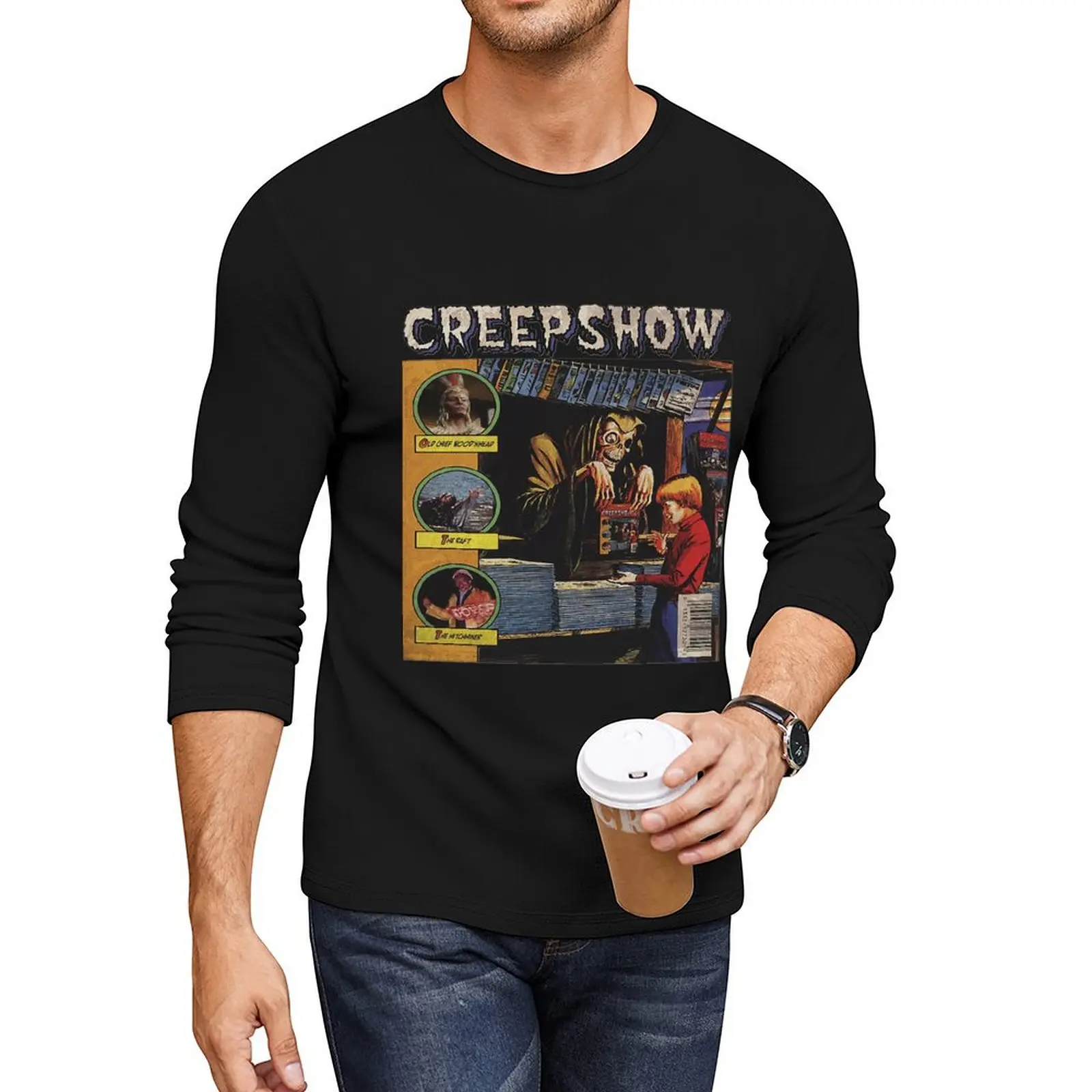 Creepshow Long T-Shirt oversized t shirts tops kawaii clothes heavyweight t shirts mens t shirt graphic