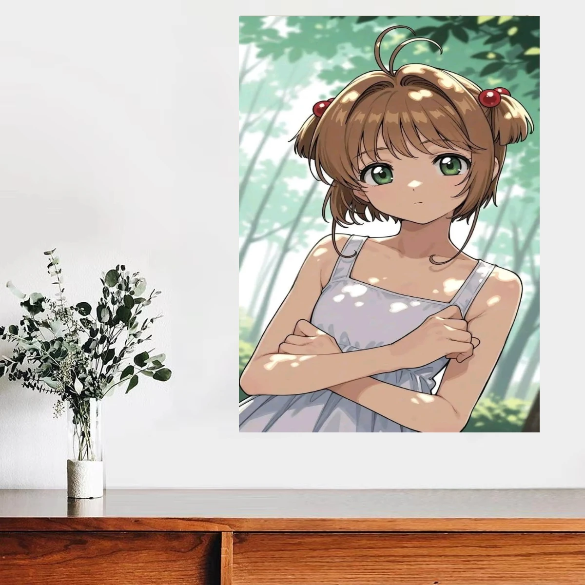 Anime Cardcaptor Sakura Portrait In White Sundress Oil Painting By Numbers Wall Decor for Living Room Bedroom Gift No Frame
