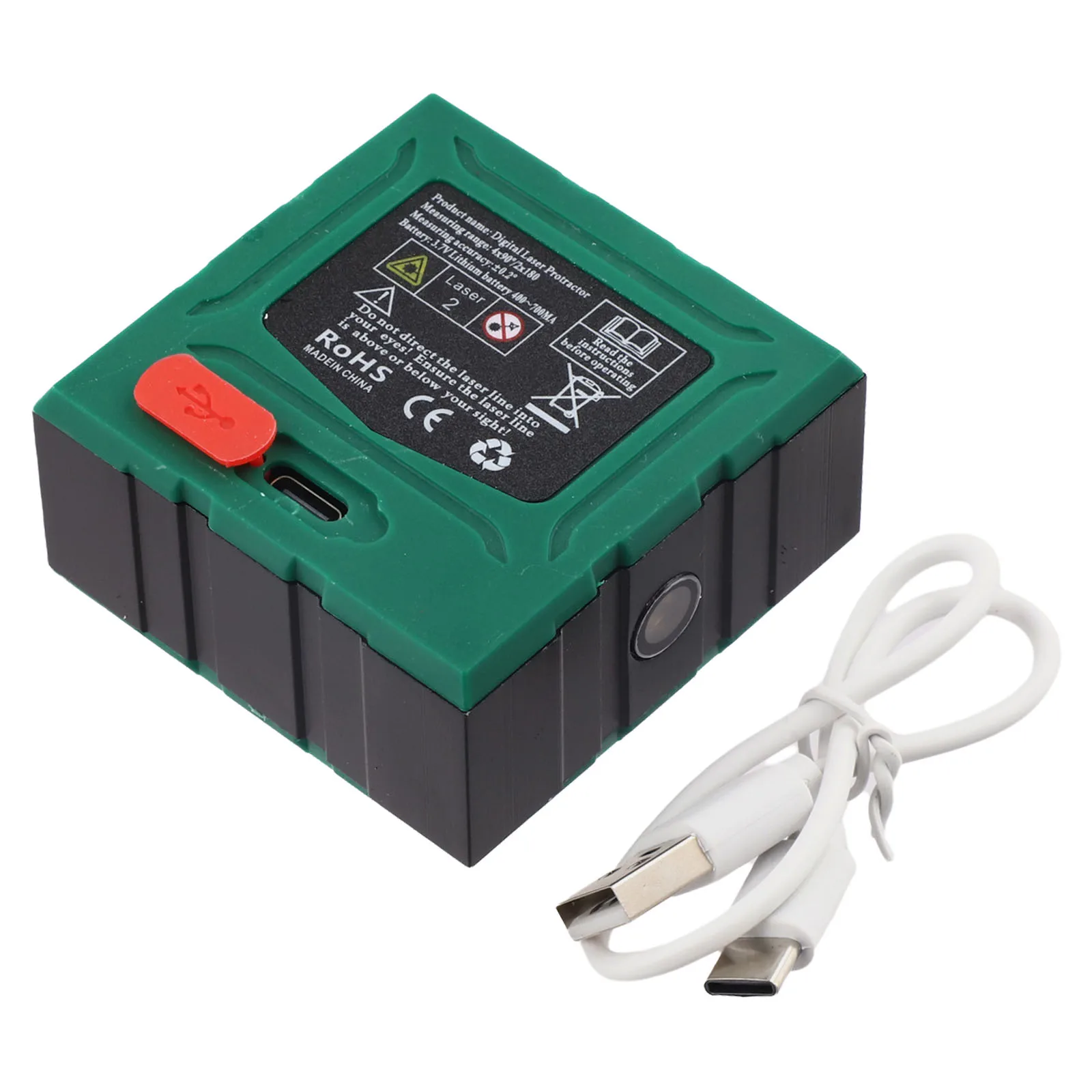 Angle Meter with Magnetic Base and LCD Display Featuring Type C Charging for Reliable Performance in Woodworking