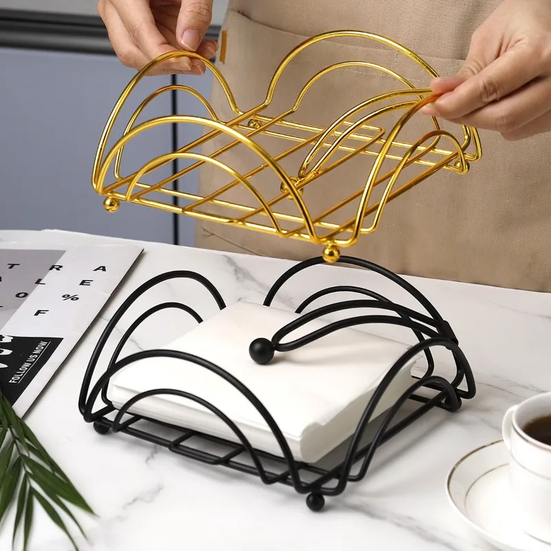 

Плоский диспенсер для салфеток с утяжеленной рукой, квадратный держатель для бумаги из деревенского утюга для декора кухни, ресторана, фермерского дома, вечеринки в отеле