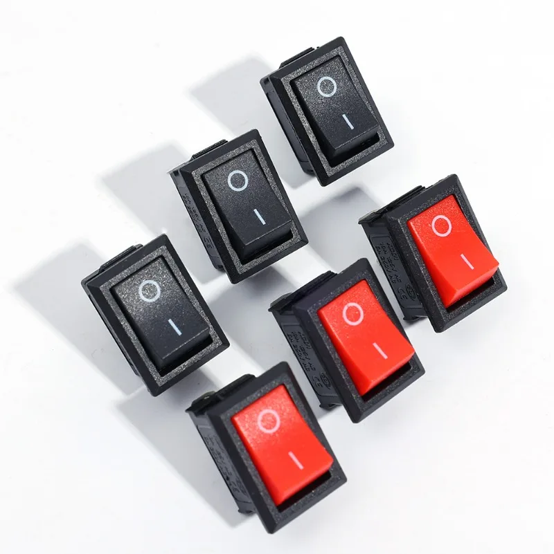 5/15Pcs Push Button Switch 21x15mm SPST 2Pin 6A 250V KCD11 Snap-in on/Off Rocker Boat Home Motorcycle Switch Black Red White