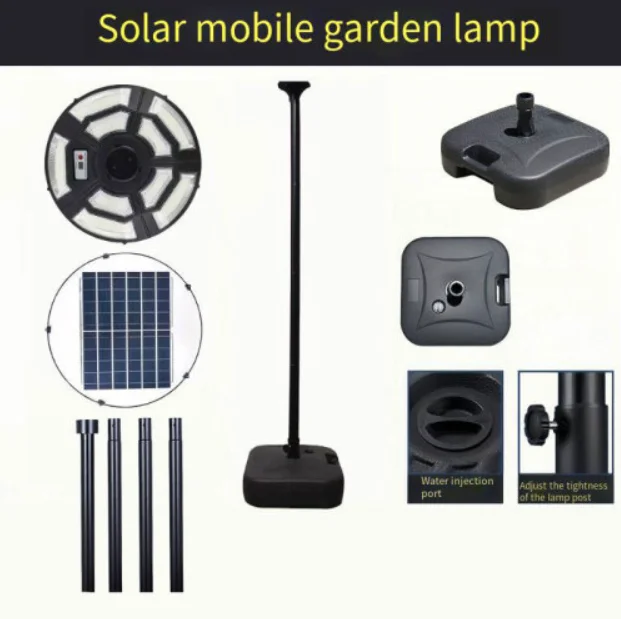 16.5”in black solar lamp (including lamp pole)