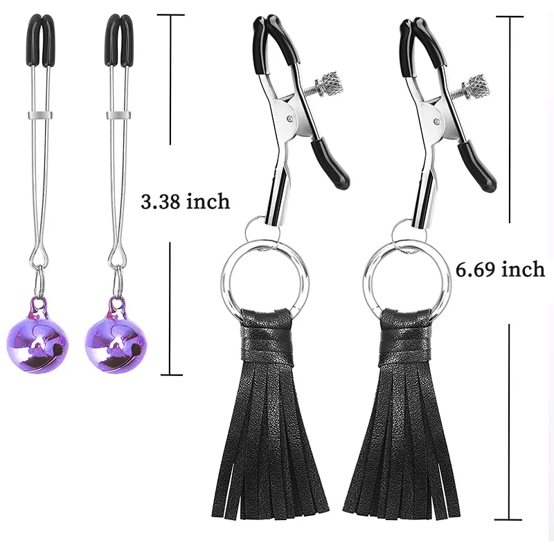 Nipple Clamps Sexy Slave Adjustable Soft Rubber Tweezer Nipple Clips SM Fetish Breast Clit Sensual Bondage Sex Toy