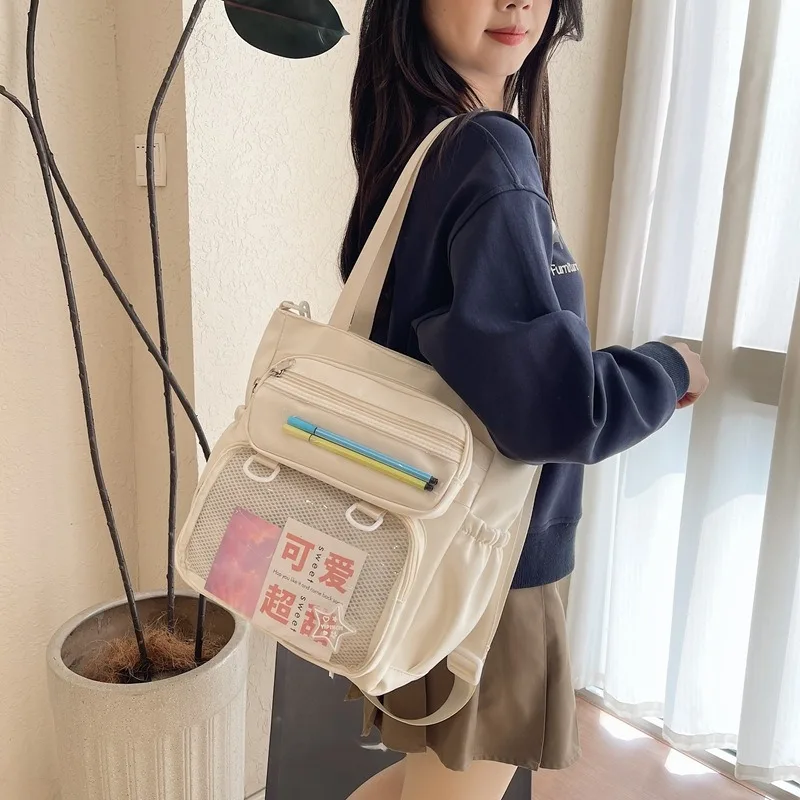 

Transparent Ita Bag Niche Japanese Casual Large Capacity Girl Shoulder Crossbody Bag Fashionable Ulzzang Tote Bag ItaBag