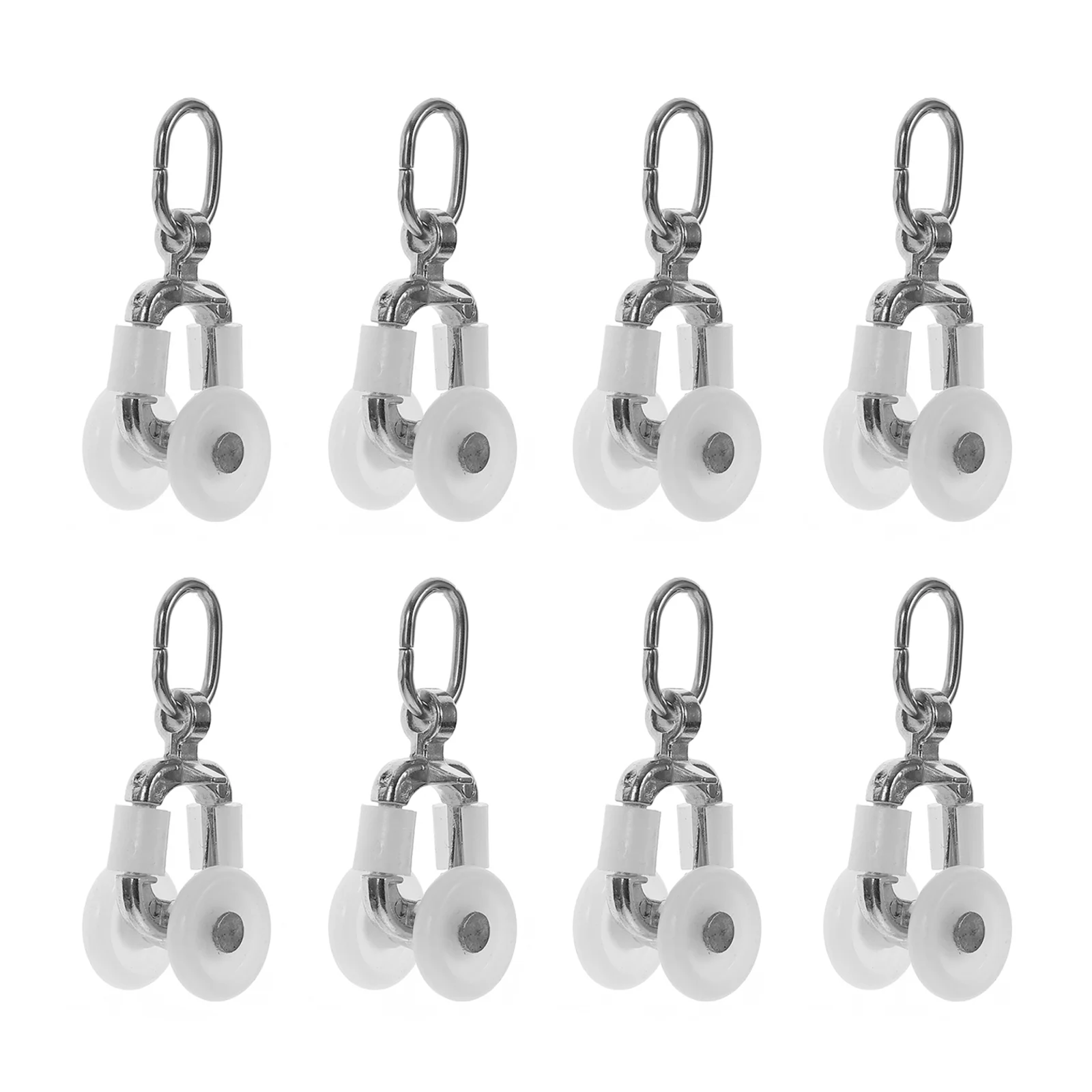20 Pcs Galvanized Bucket Planter Pulley Window Curtain Rod Ball Hook Roller Baby Curved