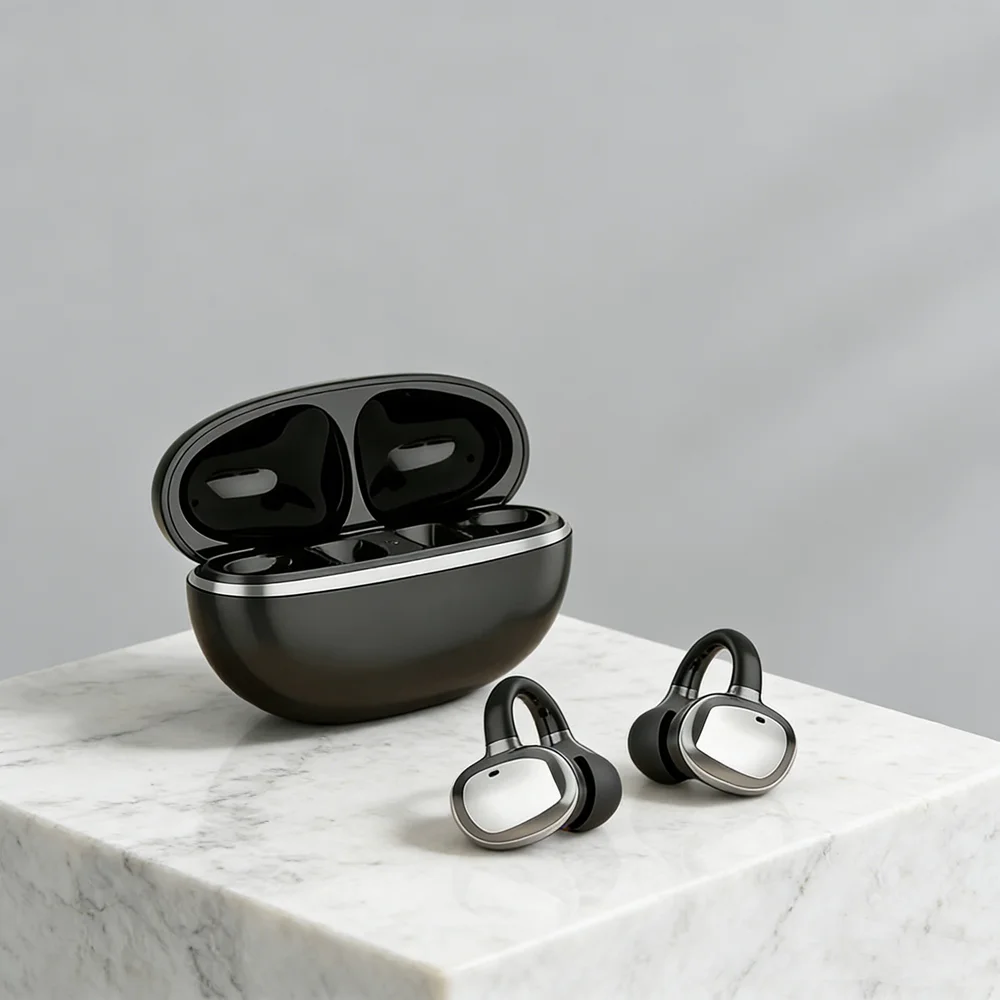 NEW Bluetooth 5.3 Wireless Bone Conduction Headphones Clip Ear Music Noise Canceling Headset HD Call Sports Gaming Earphone