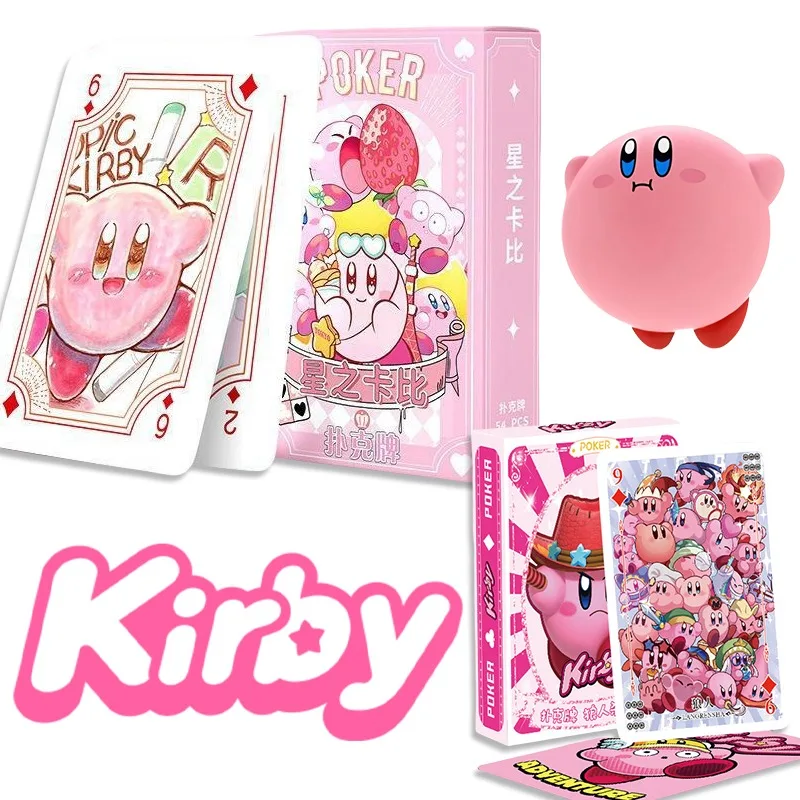 Kirby покерные игральные карты аниме настольные игры кавайные Детские фотоигрушки игровой набор Мультяшные милые Креативные детские праздничные игрушки подарки