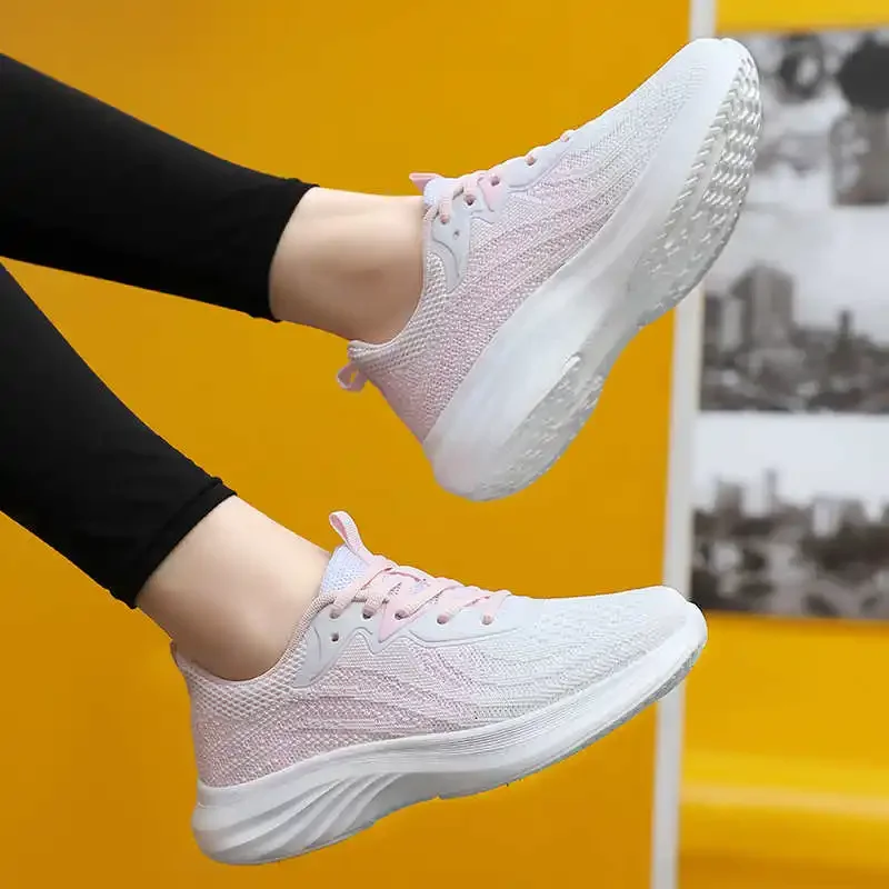 

Hiphop Round Nose Adult Ergonomic Shoes Running Moccasin For Women Ladies Sneakers White Sports Luxo Top Quality Krasovka