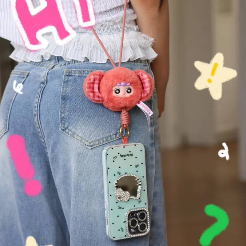 Migo Cream Pudding Series Vinyl Face Blind Box Cute Doll Phone Strap Trendy Collectible Toys Xmas Gift Idea Phone Lanyard