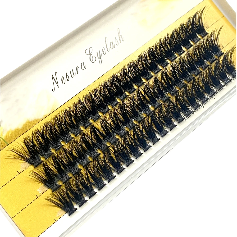 60 Bundles 50D/60D/80D BLACK Natural Eyelash Extension Volume Faux Mink Eyelashes Individual Cluster Lashes Makeup Cilia SILK