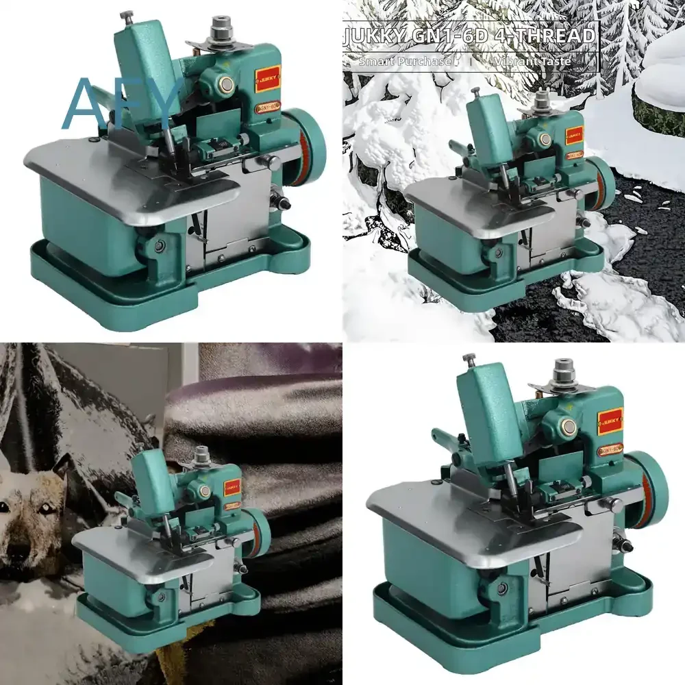 Máquina de Coser Overlock de 4 Hilos JUKKY Serie GN GN1-6D para Fábrica de Prendas de Punto, Uso Doméstico, Overlock Industrial de Metal