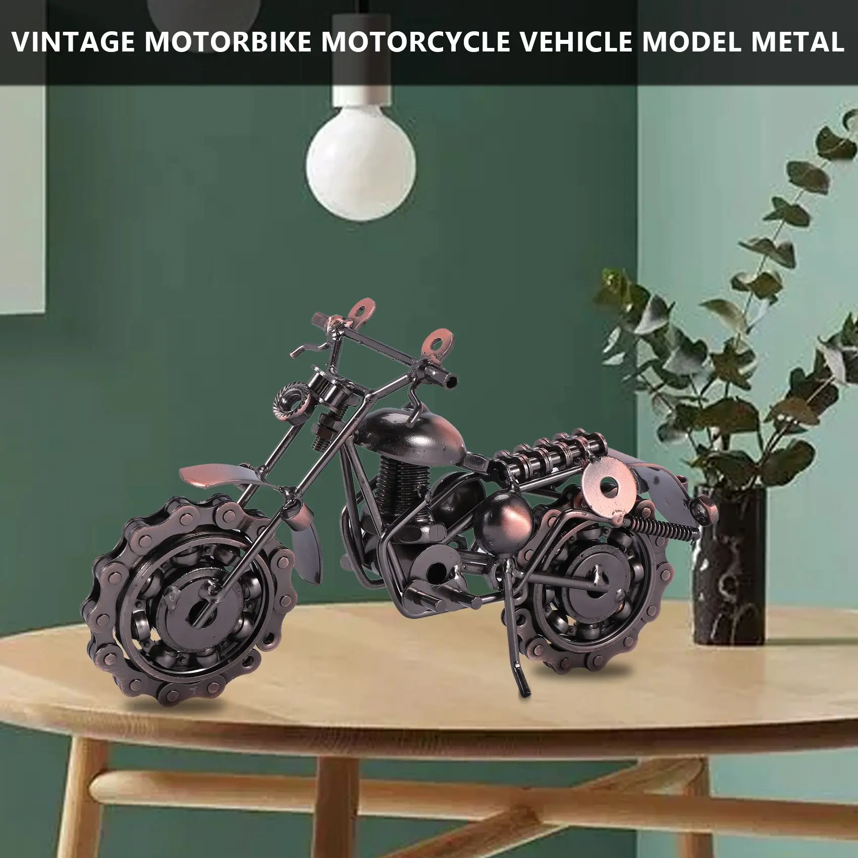 Vintage Metal Craft Motorbike Motorcycle Model Home Decor Ornament Gift