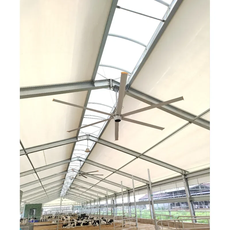 IP68 5500mm 18ft Large Livestock Ceiling Fan Noise-Less Waterproof HVLS for Cow Farm Energy Saving with Core Motor Component