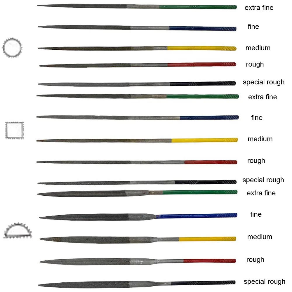 

15PCS 140mm/200mm Assorted Shaped Files Goldsmith Tools Jewelry Tools And Machine Jewelry Files Round/Square/Half-Round