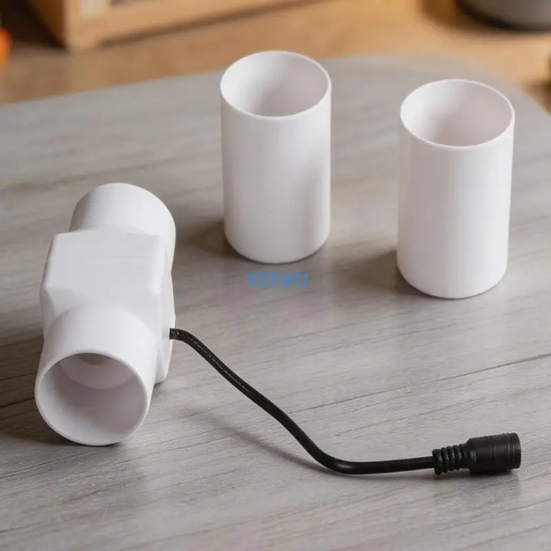 E15A Inline Duct Fan 12V 6W PVC Vents Boosters for Small Space Airflows Exhaust Fan