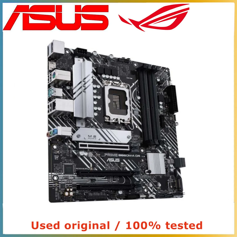 For ASUS PRIME B660M-A D4 motherboard B660 PC LGA 1700 CPU Support i5-12400 i7-12700F i9-12900
