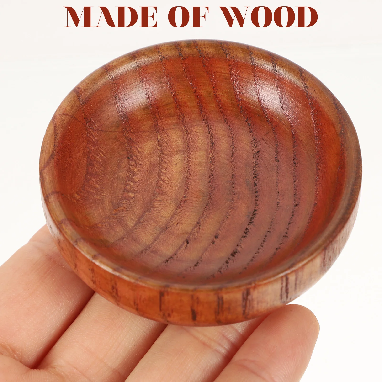 

2pcs Sauce Dishes Wooden Dipping Bowls Set For Condiments Vinegar Oil Nuts Snacks Small Food Plates Seasoning Containers Kitchen