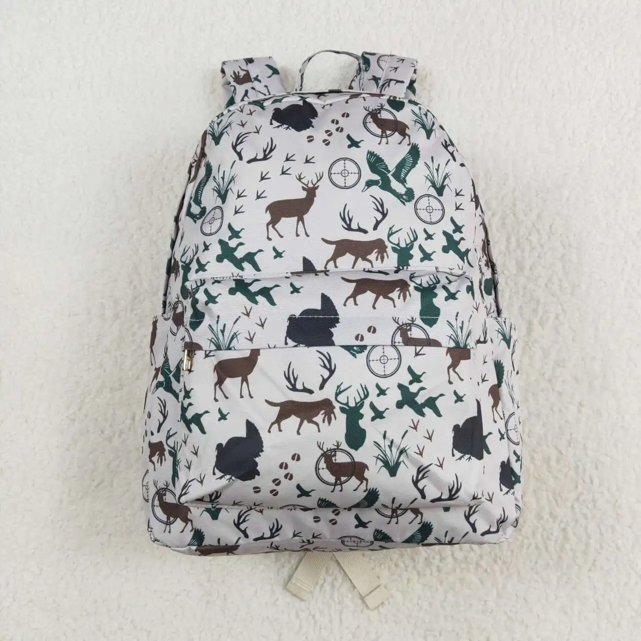 Kids Bags Hunting Pattern Bag Children Fashion Outdoor Backpack With Zipper Baby Fashion Bags